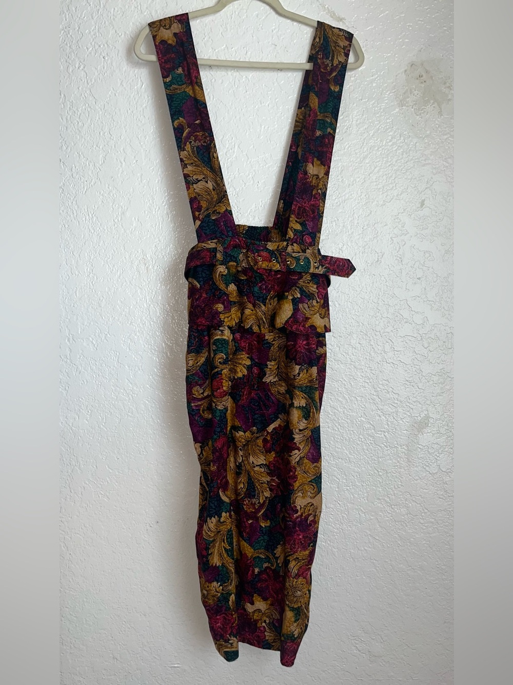 Vintage Nina piccalino overalls jumper romper dress multicolor women’s size 8